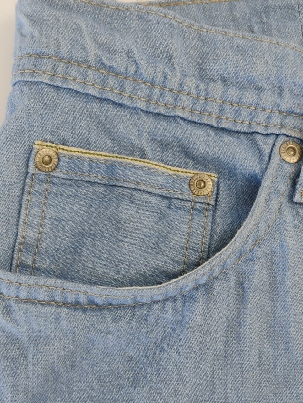 Naked & Famous Weird Guy Sky High Selvedge Pale Blue Cotton Hemp Jeans 31x35 - Picture 7 of 16